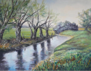 Pollard willows by the river