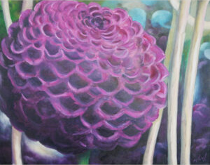 Dahlia ball in purple