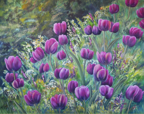 On the purple tulip slope