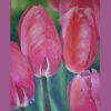 Tearing tulips in pink