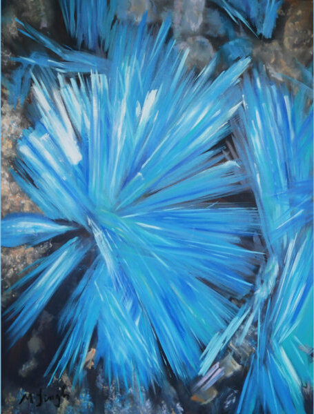 like a carbonate aurichalcite - blue